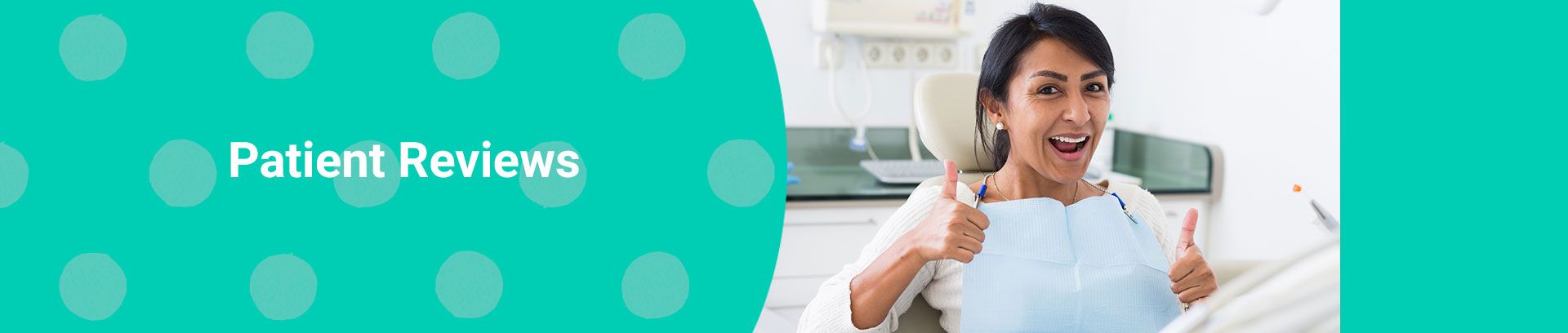 Happy patient giving two thumbs up in a dental chair